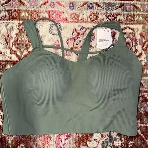Lululemon longline like a cloud Sage Ribbed Bralette 14 D/DD